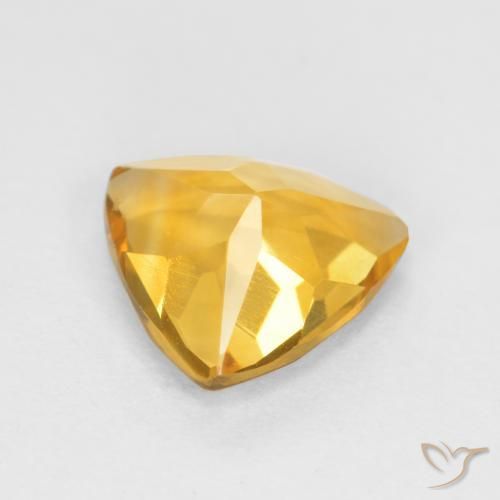 Citrine Gemstone in 7 x 7 mm (calibrated) Size for Sale, Citrine Stone in Dark Golden Color