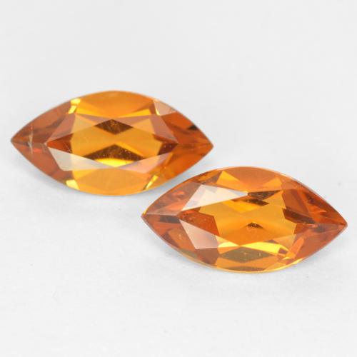 Medium Orange Citrine Gem - 0.5ct Marquise Facet (ID: 552933)