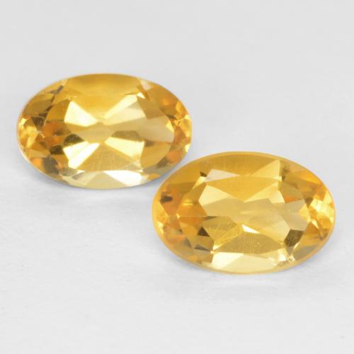 Deep Golden Orange Цитрин Камень - 0.4ct Фасетный Овал (ID: 554052)