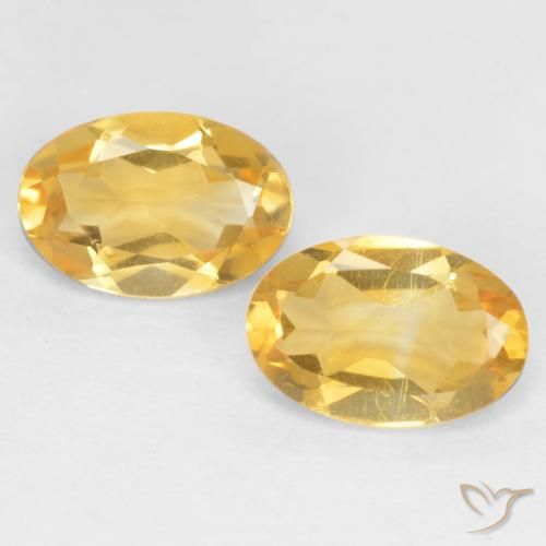 0.79 ct Yellow Citrine, 6 x 4.1 mm Oval Cut From Brazil, Photo A