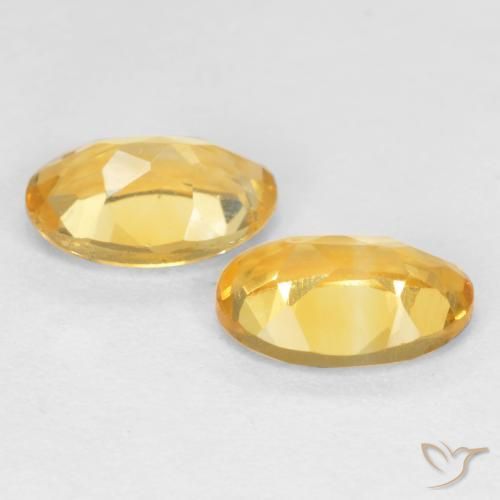 Citrine Gemstones in 6 x 4 mm (calibrated) Size for Sale, Citrine Stones in Medium Gold Color