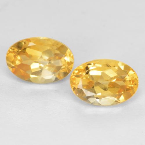 Dorado medio Citrina Gema - 0.5ct Forma ovalada (ID: 554055)