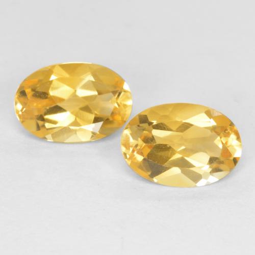 Gold Citrine Gem - 0.4ct Oval Facet (ID: 554056)