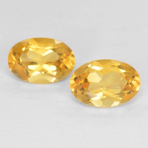Naranja dorado Citrina Gema - 0.4ct Forma ovalada (ID: 554057)