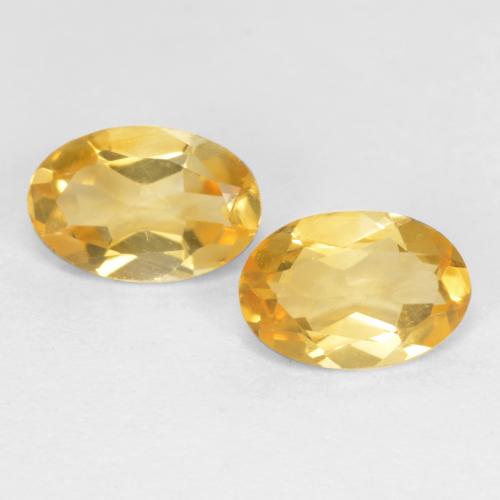 Золотой Цитрин Камень - 0.4ct Фасетный Овал (ID: 554058)