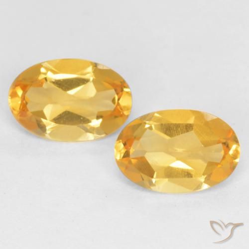 Deep Golden Orange Цитрин Камень - 0.4ct Фасетный Овал (ID: 554059)