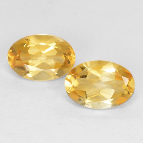 Gold Citrine Gem - 0.4ct Oval Facet (ID: 554061)