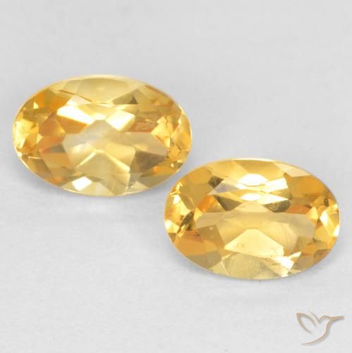 0.83 ct Yellow Citrine, 5.9 x 4.1 mm Oval Cut From Brazil, Photo A