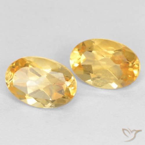 0.83 ctw Golden Citrine Stones, Natural Citrine in Oval Facet Shape for Sale