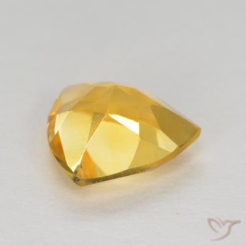 Citrine Gemstone in 7 x 7 mm (calibrated) Size for Sale, Citrine Stone in Medium Gold Color