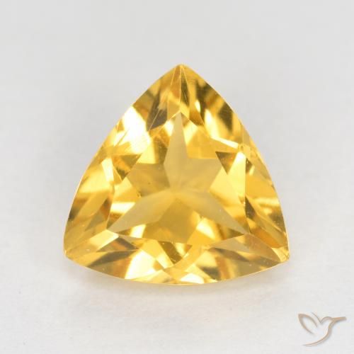 0.94ct Natural Bright Gold Citrine, Trillion, VS