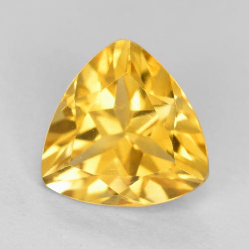 Medium Gold Цитрин Камень - 1.2ct Огранка Триллион Фасетная (ID: 554637)