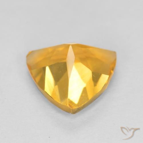 Citrine Gemstone in 7 x 7 mm (calibrated) Size for Sale, Citrine Stone in Bright Gold Color