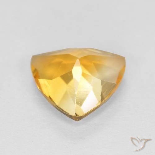 Citrine Gemstone in 7 x 7 mm (calibrated) Size for Sale, Citrine Stone in Medium-Dark Golden Color