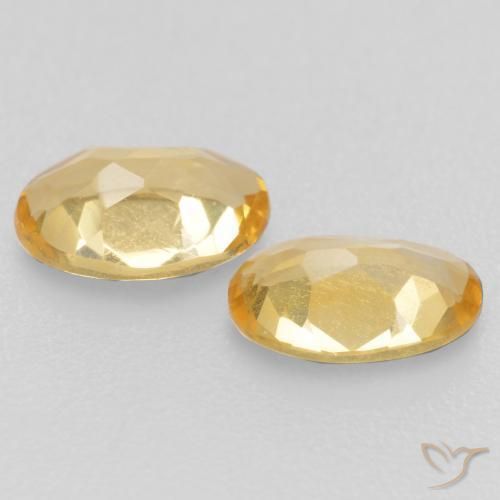 Citrine Gemstones in 6 x 4 mm (calibrated) Size for Sale, Citrine Stones in Gold Color