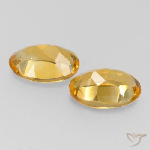Citrine Gemstones in 6 x 4 mm (calibrated) Size for Sale, Citrine Stones in Medium Golden Color