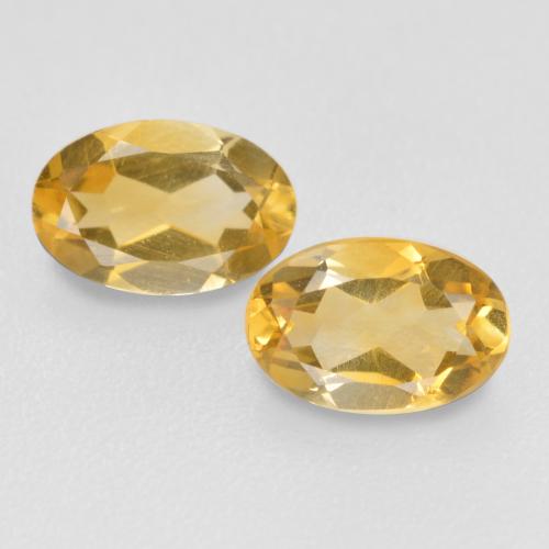 Medium Golden Цитрин Камень - 0.4ct Фасетный Овал (ID: 555114)