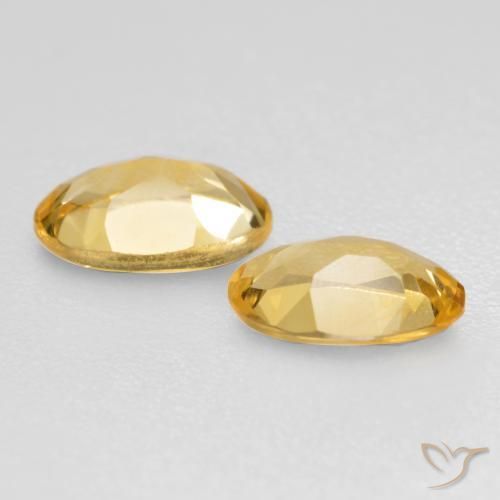 Citrine Gemstones in 6 x 4 mm (calibrated) Size for Sale, Citrine Stones in Medium Golden Color
