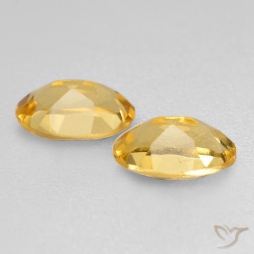 Citrine Gemstones in 6 x 4 mm (calibrated) Size for Sale, Citrine Stones in Medium-Light Golden Color