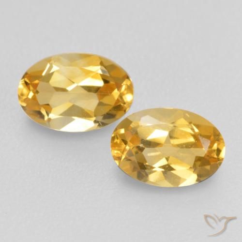 0.83ctw Natural Golden Orange Citrine, Oval, VVS-VS