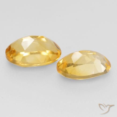 Citrine Gemstones in 6 x 4 mm (calibrated) Size for Sale, Citrine Stones in Golden Orange Color