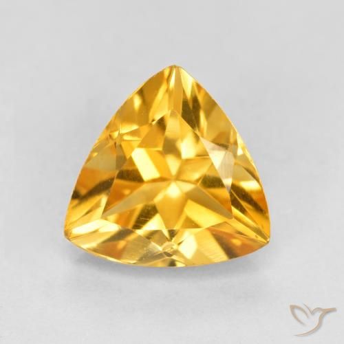 1.10ct Natural Medium-Light Orange-Gold Citrine, Trillion, VVS-VS