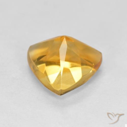 Citrine Gemstone in 7 x 7 mm (calibrated) Size for Sale, Citrine Stone in Medium-Light Orange-Gold Color