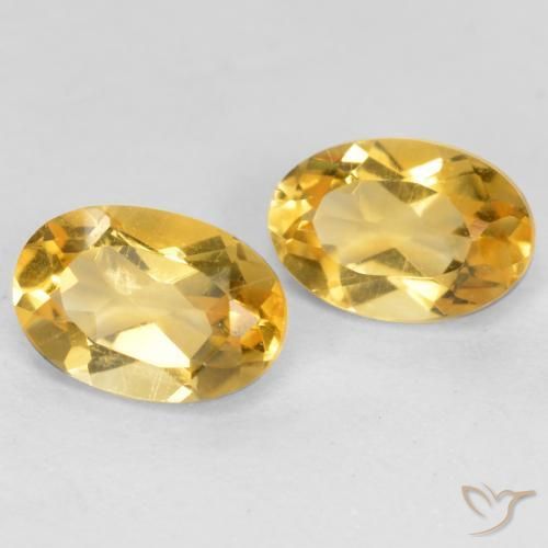 0.83 ctw Golden Citrine Stones, Natural Citrine in Oval Facet Shape for Sale