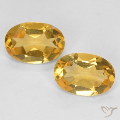 0.74ctw Natural Medium Golden Citrine, Oval, VS
