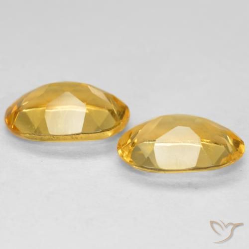 Citrine Gemstones in 6 x 4 mm (calibrated) Size for Sale, Citrine Stones in Medium Golden Color