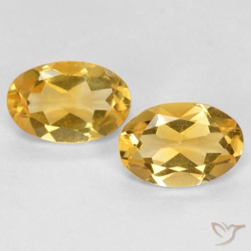 0.68 ct Yellow Citrine, 5.9 x 4 mm Oval Cut From Brazil, Photo A