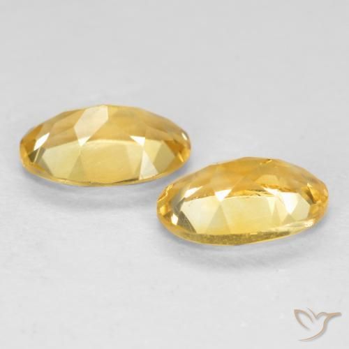 Citrine Gemstones in 6 x 4 mm (calibrated) Size for Sale, Citrine Stones in Medium Golden Color