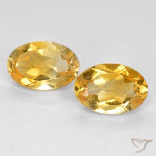 0.90ctw Natural Medium Golden Citrine, Oval, VS