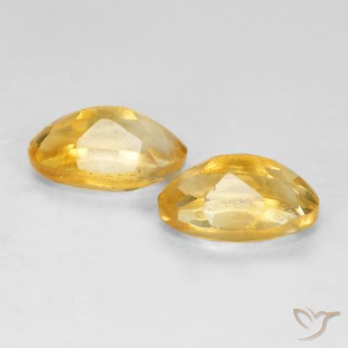 Citrine Gemstones in 6 x 4 mm (calibrated) Size for Sale, Citrine Stones in Medium Golden Color