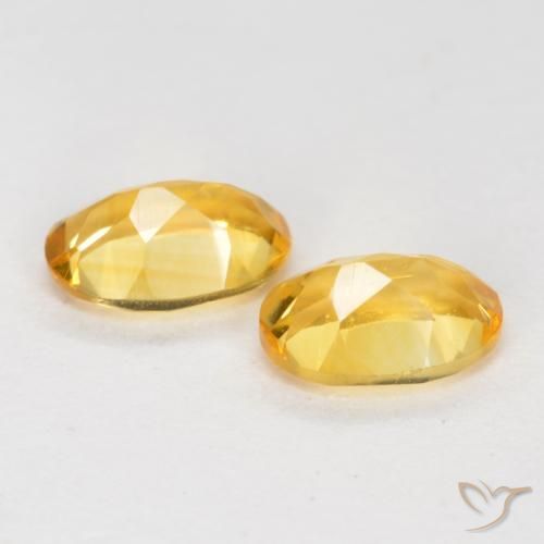 Citrine Gemstones in 6 x 4 mm (calibrated) Size for Sale, Citrine Stones in Deep Golden Orange Color