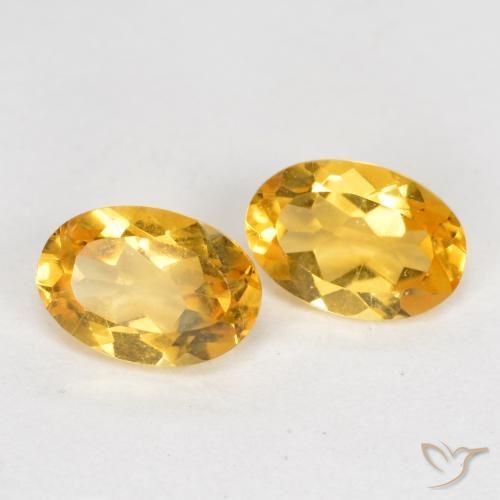 0.78 ctw Golden Citrine Stones, Natural Citrine in Oval Facet Shape for Sale