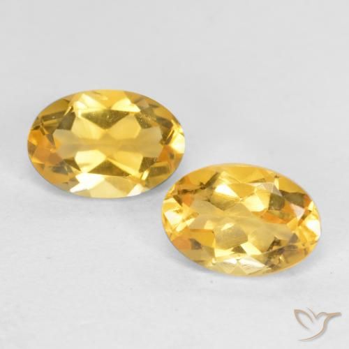 0.87ctw Natural Deep Golden Orange Citrine, Oval, VS