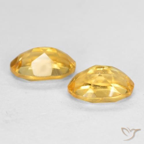 Citrine Gemstones in 6 x 4 mm (calibrated) Size for Sale, Citrine Stones in Deep Golden Orange Color