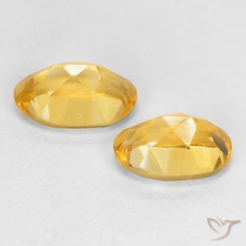 Citrine Gemstones in 6 x 4 mm (calibrated) Size for Sale, Citrine Stones in Medium-Dark Golden Color