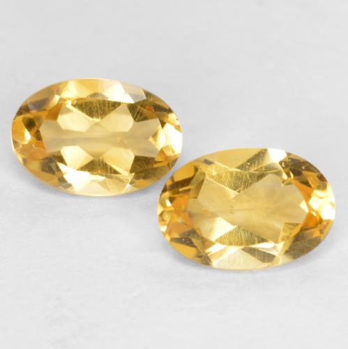 Medium-Light Golden Citrine Gem - 0.4ct Oval Facet (ID: 555848)