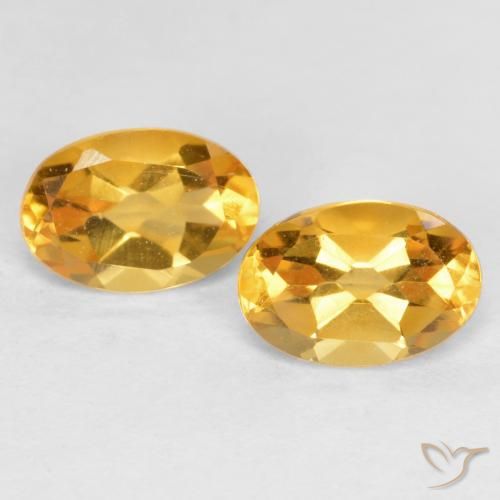 0.85 ct Yellow Citrine, 6 x 4.1 mm Oval Cut From Brazil, Photo A