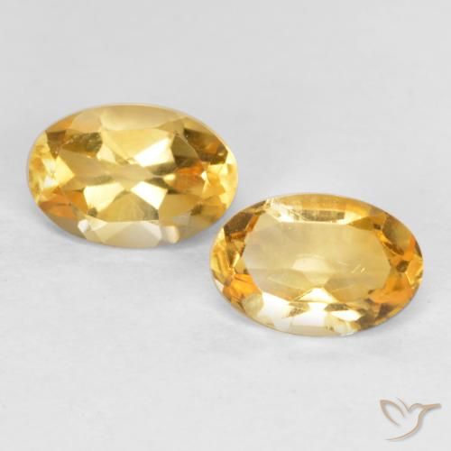 0.75ctw Natural Medium-Dark Golden Citrine, Oval, VS