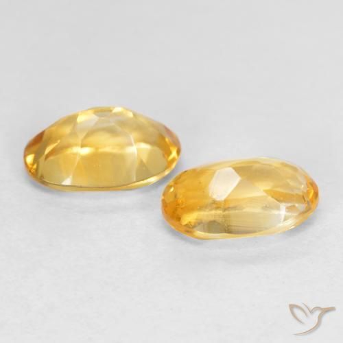 Citrine Gemstones in 6 x 4 mm (calibrated) Size for Sale, Citrine Stones in Medium-Dark Golden Color