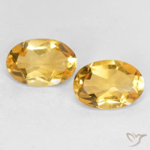 0.72ctw Natural Golden Orange Citrine, Oval, VS