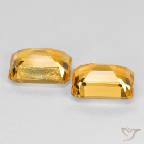 Citrine Gemstones in 8 x 6 mm (calibrated) Size for Sale, Citrine Stones in Orange-Gold Color