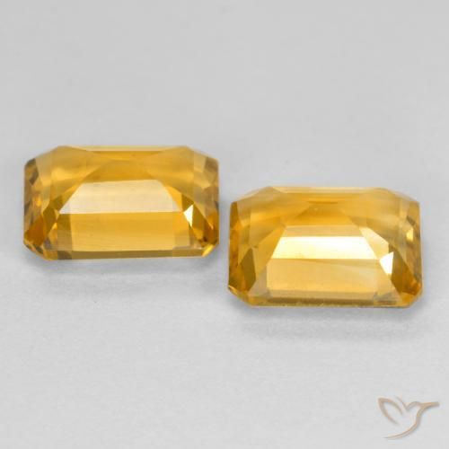 Citrine Gemstones in 8 x 6 mm (calibrated) Size for Sale, Citrine Stones in Orange-Gold Color