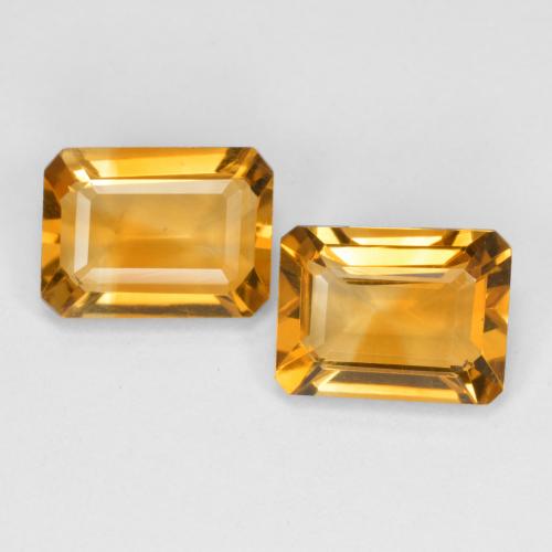 2.37 ct Yellow Citrine, 7.9 x 5.9 mm Octagon Cut From Brazil, Photo A