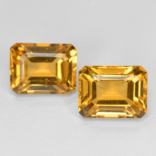 Orange-Gold Citrine Gem - 1.7ct Octagon Facet (ID: 556532)