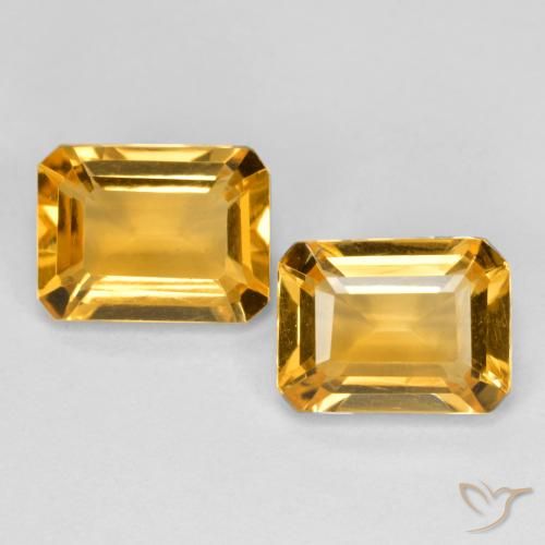 2.84 ct Yellow Citrine, 8 x 6 mm Octagon Cut From Brazil, Photo A