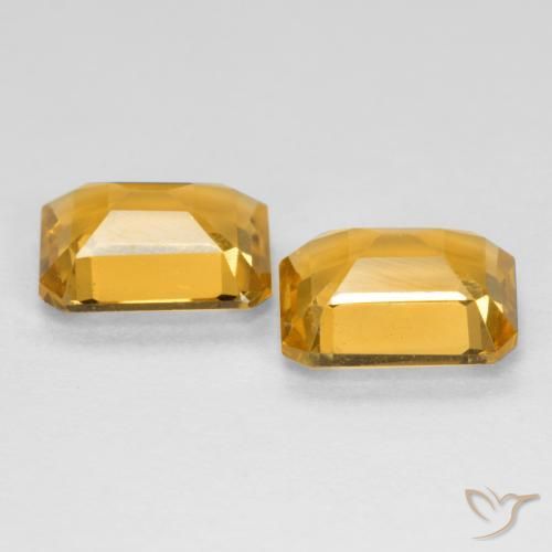 Citrine Gemstones in 8 x 6 mm (calibrated) Size for Sale, Citrine Stones in Orange-Gold Color